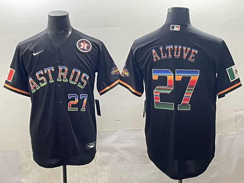 2025 Houston Astros #27 Altuve black Nike MLB Jersey style 003->seattle seahawks->NFL Jersey